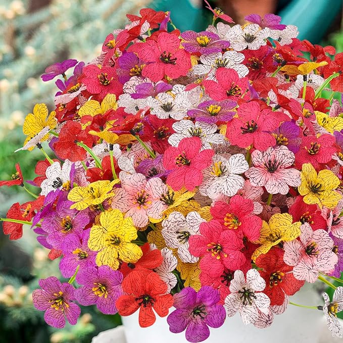 MACTING 12 Bundles Artificial Spring Flowers - Image 7
