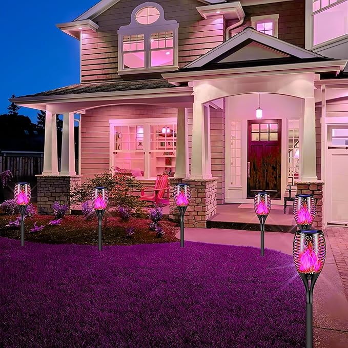 4 Pack Outdoor Solar Flame Light, Solar Lights Outdoor - Image 7