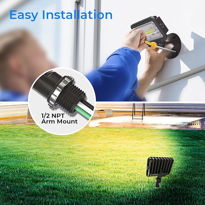 CINOTON 20W LED Flood Lights Outdoor, IP65 Waterproof Exterior Security Wall - Image 6