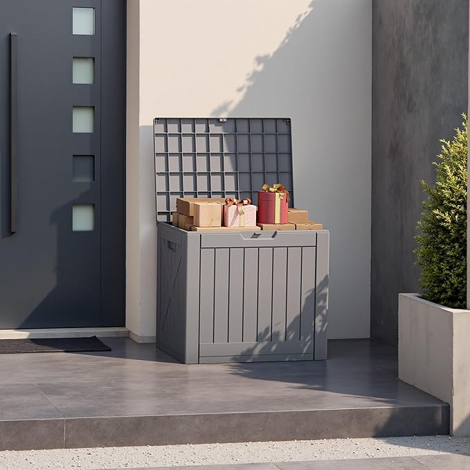 Patiowell 43 Gallon Resin Deck Box, Outdoor Storage Box - Image 7