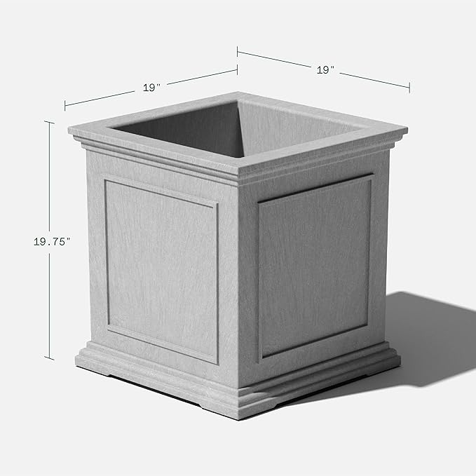 Veradek Brixton Series Cube Plastic Planter - Image 2