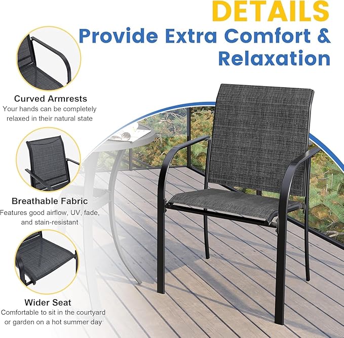 VICLLAX 5 Pieces Patio Dining Set - Image 5