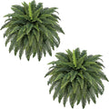 42" Artificial Boston Fern Large Bush Plants, 2 Bundles of Fake Ferns by ForestPrince