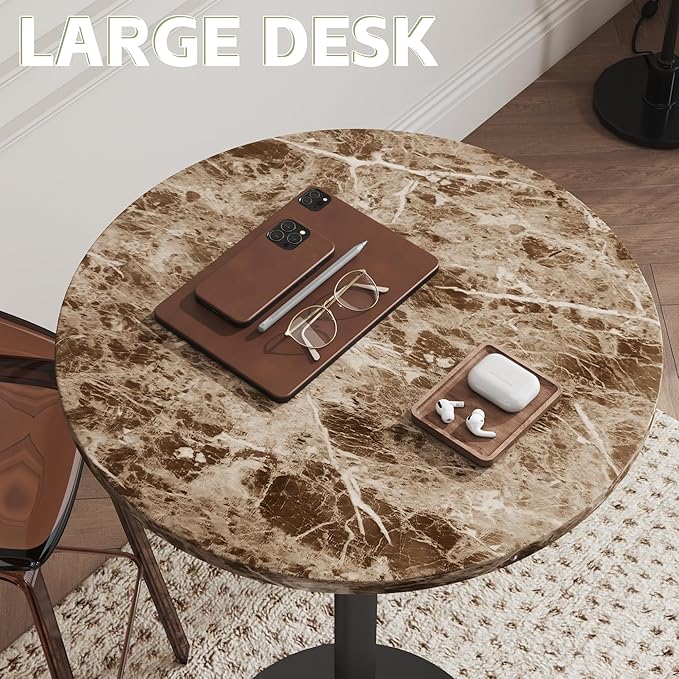 Flamaker Round Bistro Pub Table Modern Style Metal Base MDF Top Cocktail Bar - Image 7