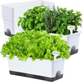 Window Box Planter 8 Pcs, 17 Inches Rectangle Flower Pots by Oliz