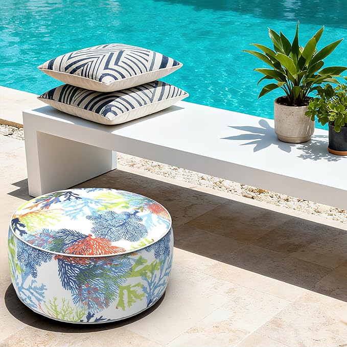 LVTXIII Outdoor Inflatable Footrest Stool, Patio Water Repellent Ottoman - Image 6