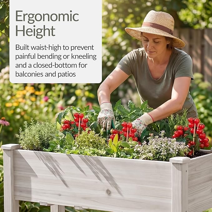 Best Choice Products 48x24x30in Raised Garden Bed, Elevated Wood Planter Box - Image 5