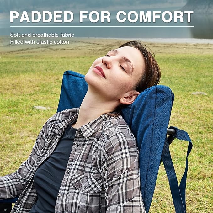 EVER ADVANCED Oversized Folding Rocking Camping Chair, Padded Portable Rocker - Image 4