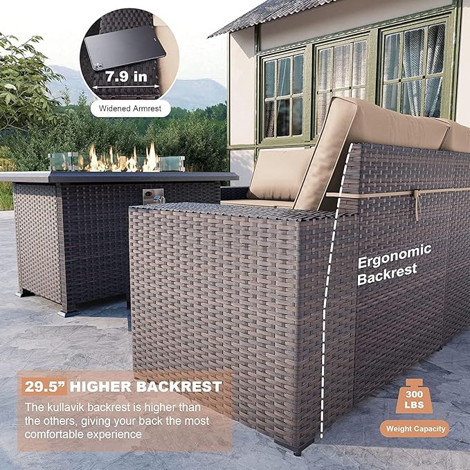 Kullavik 13 Pieces Outdoor Patio Furniture Set - Image 3