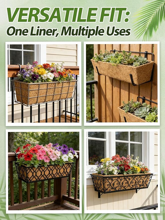 24in Tapered Coco Liners for Window Planter Box - Image 6