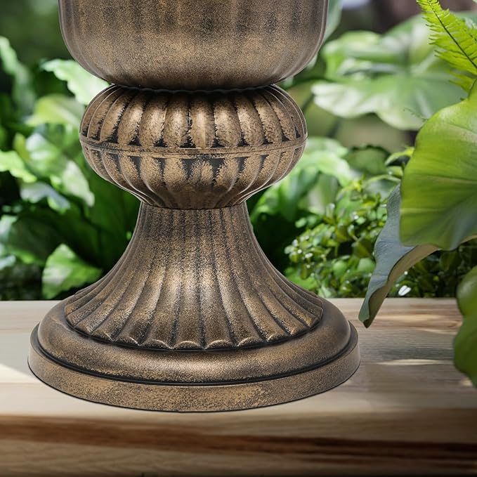 Magshion 20" Urn Planters for Outdoor Plants, Large Decorative Front Porch - Image 9