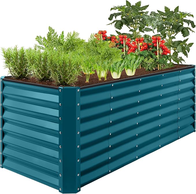 Best Choice Products 8x2x2ft Raised Outdoor Metal Garden Bed, Deep Root Box by BestChoiceProducts