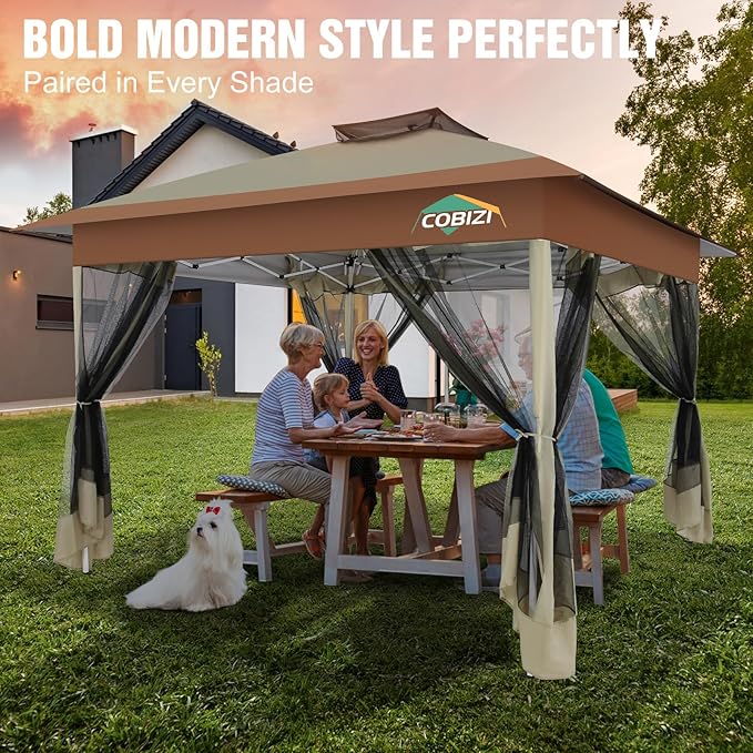 COBIZI Gazebo 13x13 Pop Up Canopy, Gazebos on Clearance - Image 4