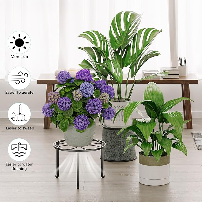 5 Pack Metal Plant Stand for Heavy Potted Plant for Home Indoor and Outdoor - Image 4