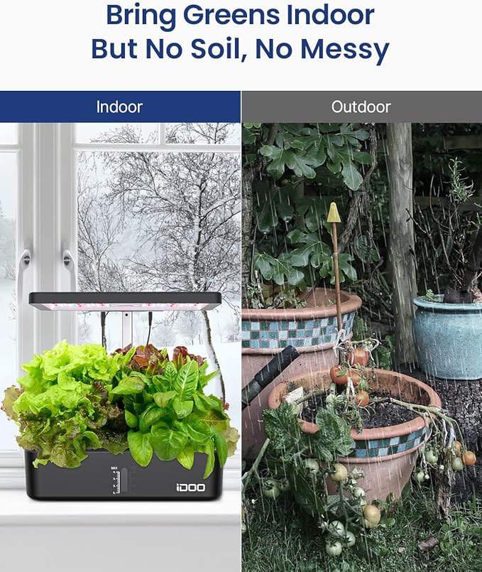 iDOO Hydroponics Growing System Kit 12Pods, Indoor Herb Garden System, - Image 5