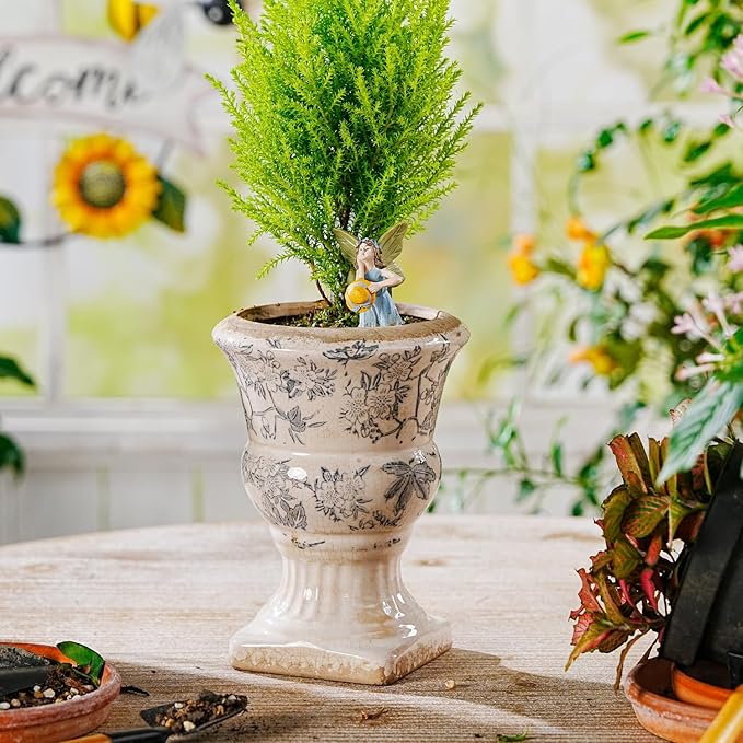 Sungmor Small Ceramic Urn Planter - Image 2