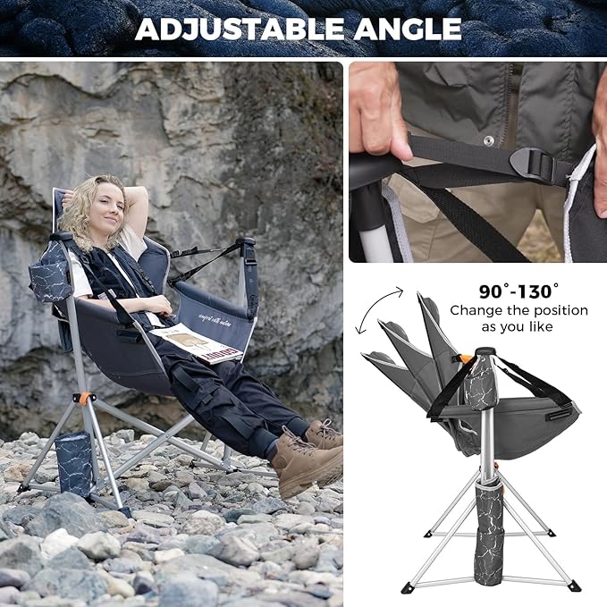 KingCamp Hammock Chair with Footrest – Heavy Duty Swinging Rocking Camping - Image 7