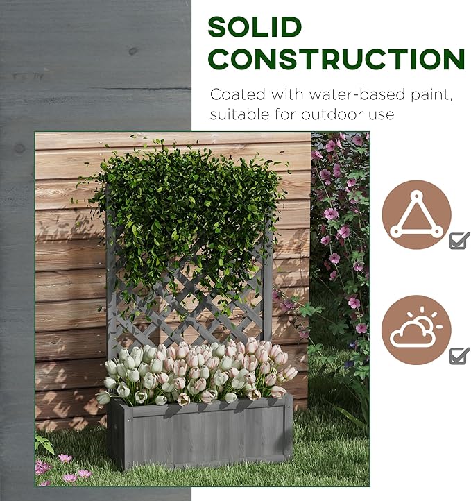 Outsunny Wooden Raised Garden Bed - Image 6