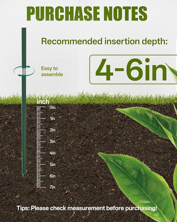 Joyhalo 12 Pack Peony Cages and Supports, 32 Inch Adjustable Plant Stakes - Image 4
