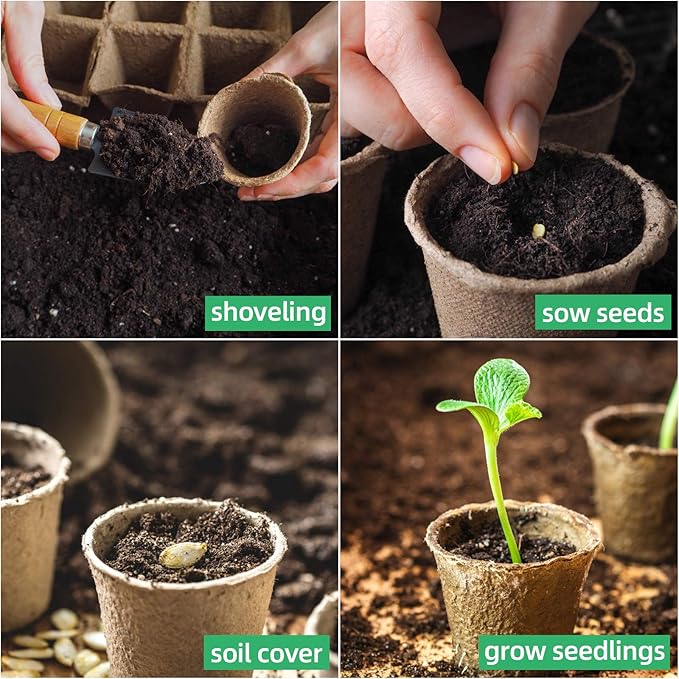 JERIA 100-Pack 3.15 Inch Peat Pots - Image 5