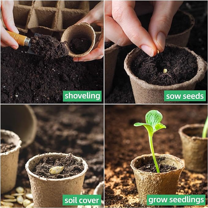 JERIA 50-Pack 3.15 Inch Peat Pots - Image 5