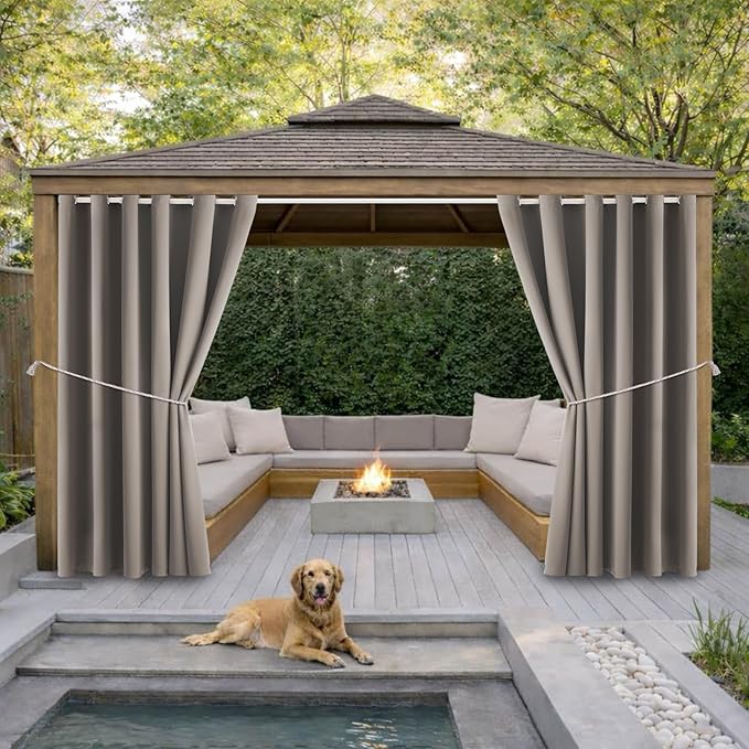 Waterproof Outdoor Curtain W84 x L120 by DivaenCamino