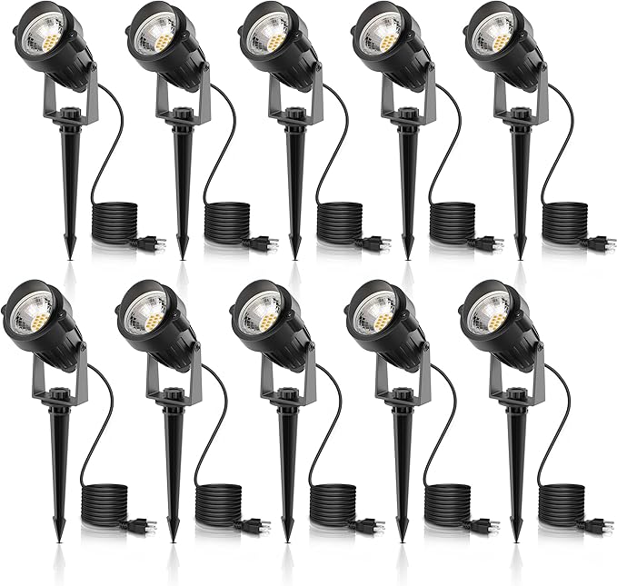 L LOHAS LED Outdoor Landscape Lighting, Auto On/Off 3000K Low Voltage Landscape by LLOHASLED