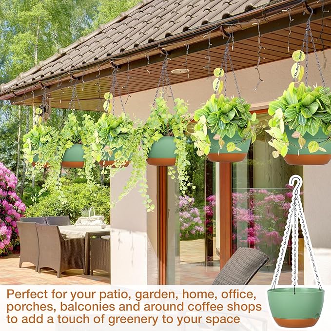Mumufy 6 Pcs 8 Inch Hanging Planters - Image 5