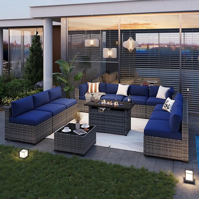 Aoxun Patio Furniture Sets, 12-Piece Outdoor Patio Furniture - Image 2