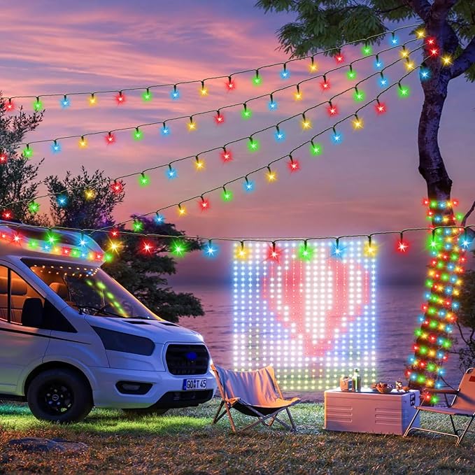 Nisocy 200 LED 4 Color Christmas String Lights, 8 Modes Plug in Christmas Tree - Image 7