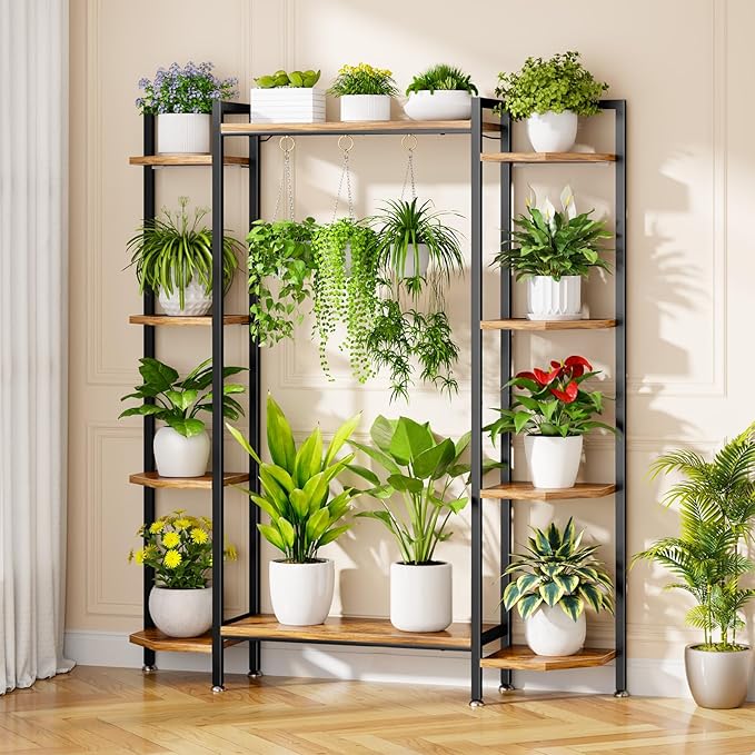 C1 Plant Stand Indoor with 6 Grow Lights, 6 Tiered Large Metal Plant Stand - Image 6