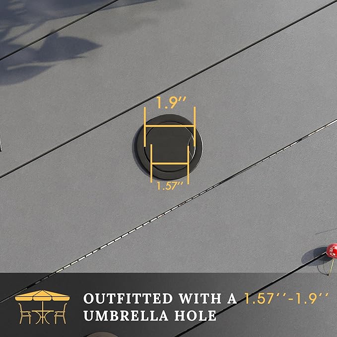 VICLLAX 41.2"x 28" Outdoor Round Patio Table - Image 4
