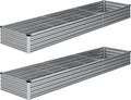 2PCS Galvanized Raised Garden Bed Kit, Vegetable Boxes-Rectangle Metal Flower by DIIYIV