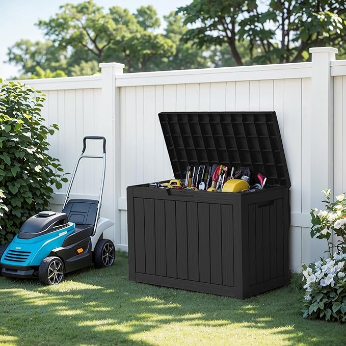 EasyUp 45 Gallon Outdoor Storage Box Waterproof, UV Resistant Deck Box Outdoor - Image 6