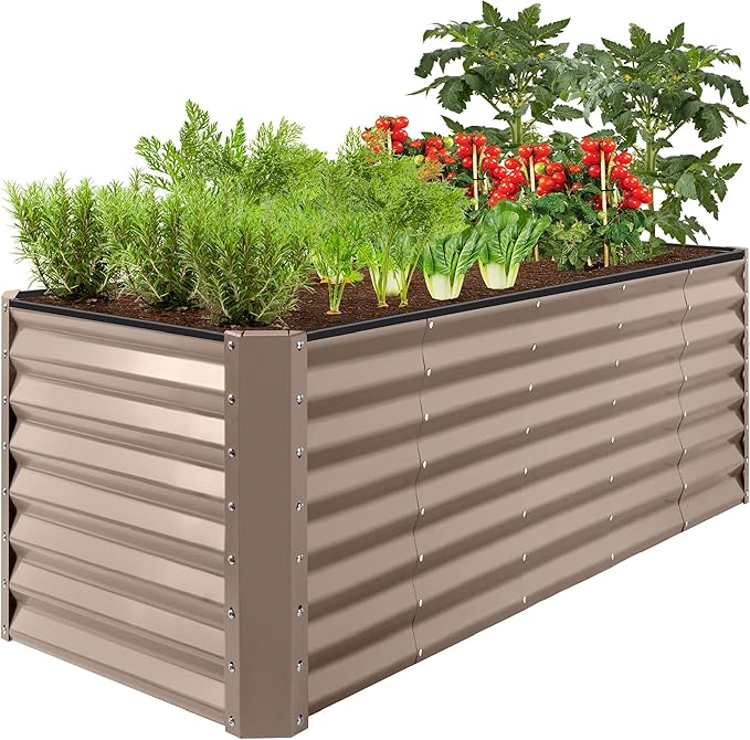 Best Choice Products 8x2x2ft Raised Outdoor Metal Garden Bed, Deep Root Box by BestChoiceProducts