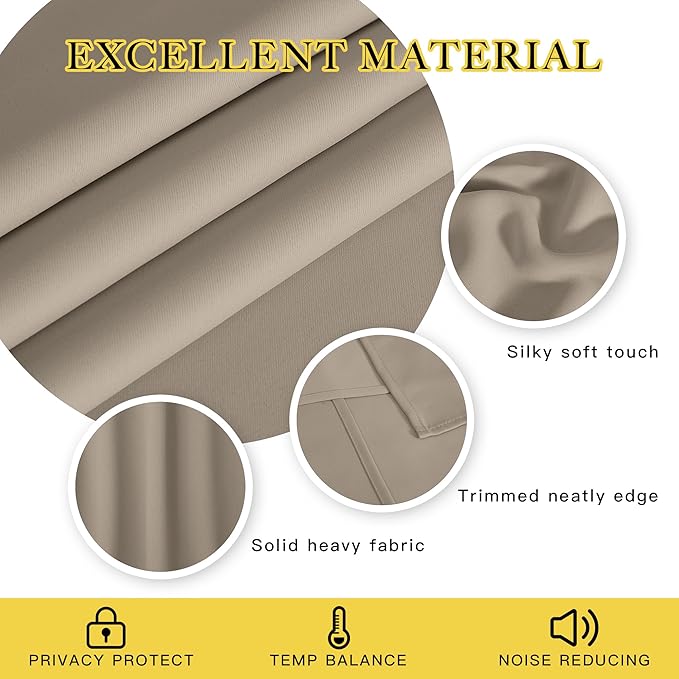 NICETOWN Blackout Doorway Curtain Drape 78 inch Long - Image 2