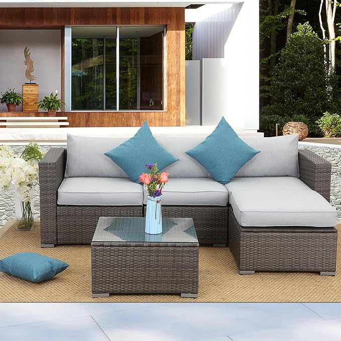 Wisteria Lane 2 Pieces Patio Furniture Sets, Outdoor Sectional Furniture - Image 2