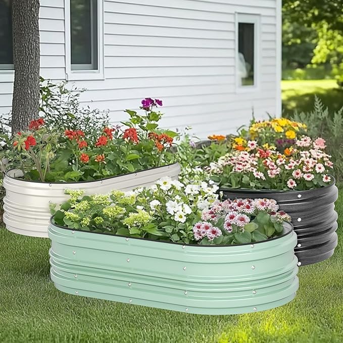 WORKPRO 2PK 4x2x1ft Galvanized Raised Garden Bed Set, Rust & Corrosion - Image 7