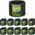 Delxo 20 Pack 5 Gallon Grow Bags Heavy Duty Aeration Fabric Pots Thickened by Delxo