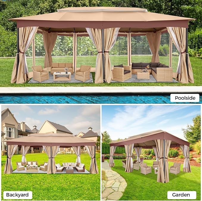 COBIZI Gazebo 12x20 Heavy Duty Gazebos - Image 3