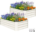 ZORMY 2 Pcs 4x2x1ft Galvanized Raised Garden Bed Outdoor, Metal Planter Boxes by ZORMY