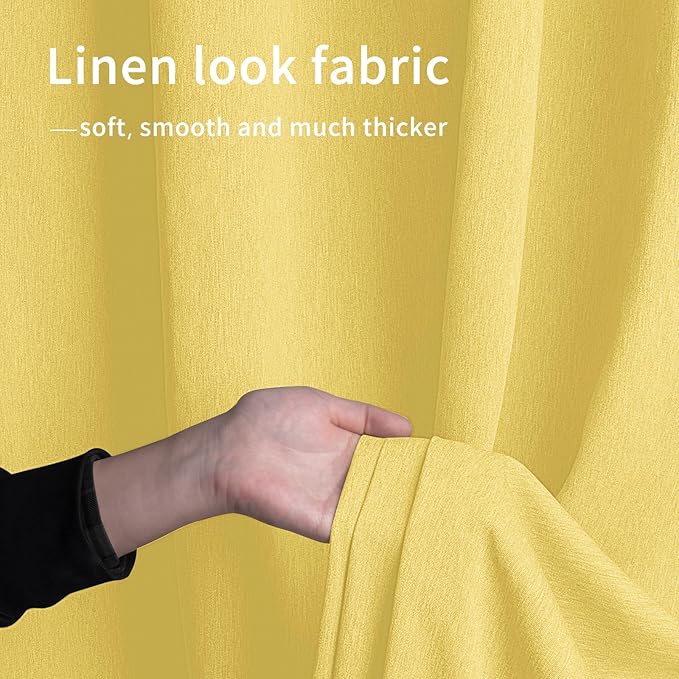 Easy-Going Linen Look Outdoor Curtains Waterproof Windproof Porch Curtains - Image 5