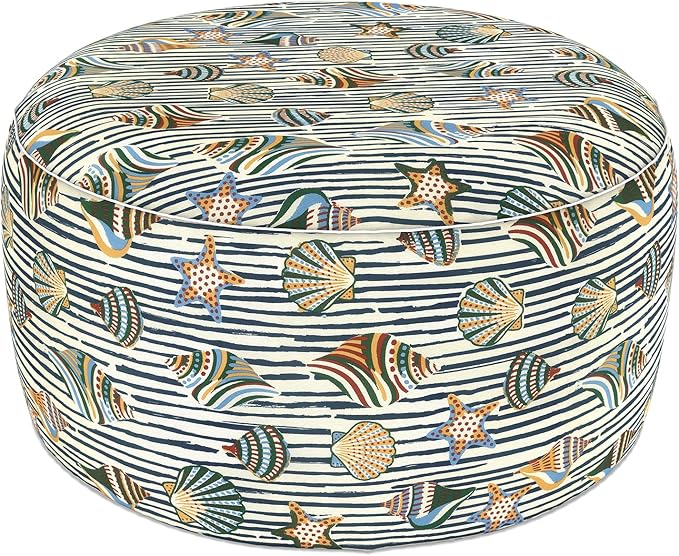 LVTXIII Indoor/Outdoor Extra Large Inflatable Ottoman Pouf D31 x H14 Inch by LVTXIII