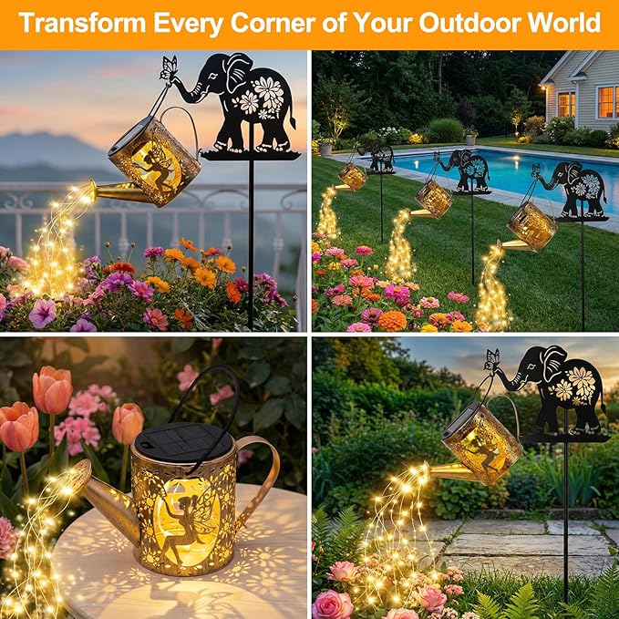Solar Watering Can Lights Outdoor Decor - Image 5