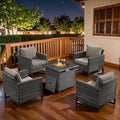 Belord 5 Pieces Wicker Patio Furniture Set: 4 Outdoor Club Chairs Patio by Belord