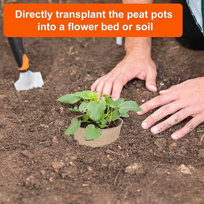 60 Packs 3.15 Inch Peat Pots, Biodegradable Pots - Image 5