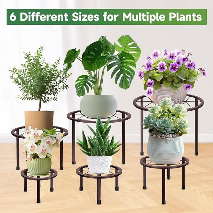 6 Pack Metal Plant Stands, Heavy Duty Plant Stand - Image 5