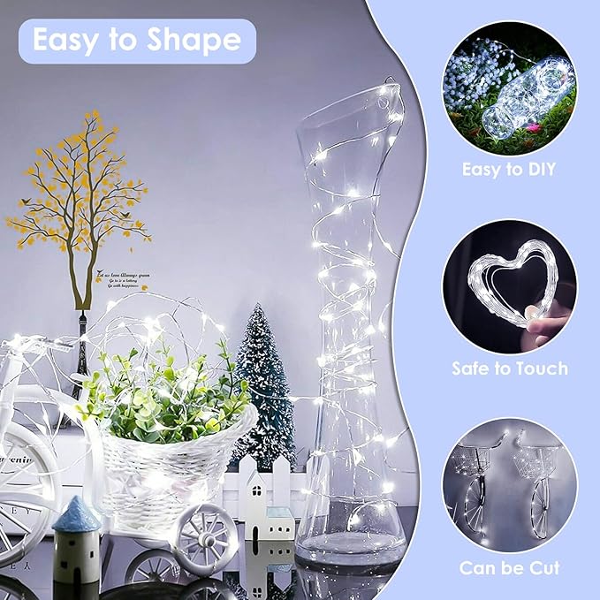 66Ft 200LED Fairy Lights Plug in, Waterproof String Lights Outdoor & Indoor 8 - Image 4