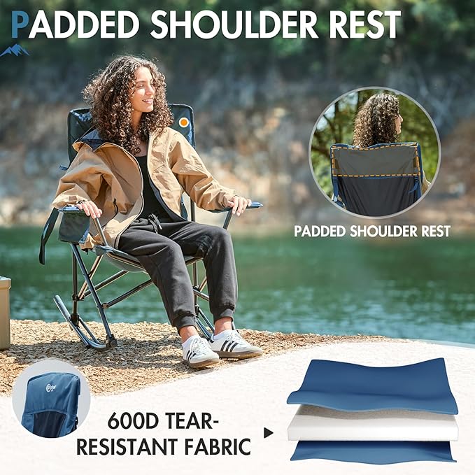 Portal Outdoor Rocking Chair Camping Folding Portable Rocker - Image 5