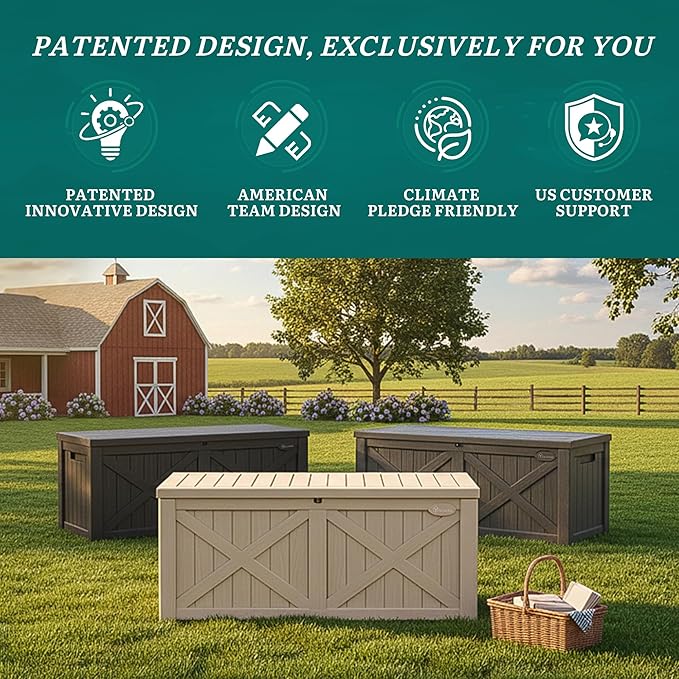 YITAHOME 150 Gallon Large Deck Box - Image 8